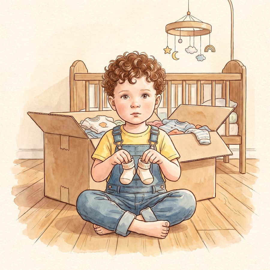 Couverture de Le tout-petit qui arrive